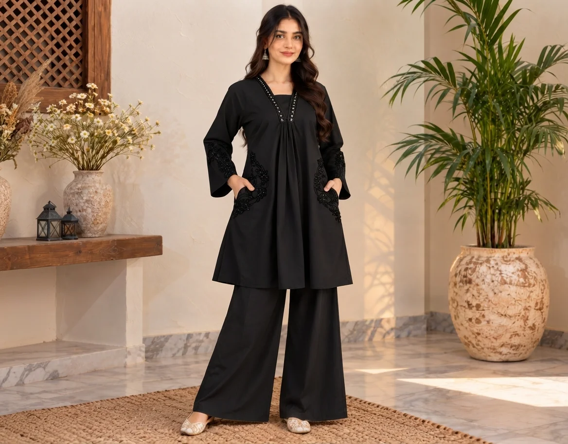 Jet Black Dhanak Suit Canada