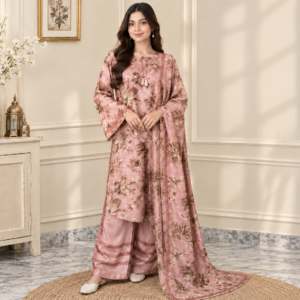 Mauve Pakistani Silk Suit Wholesale