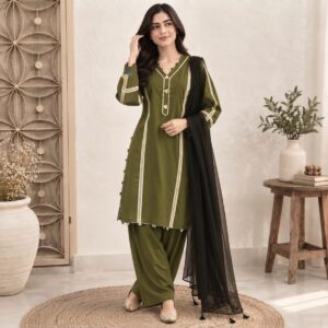 Olive Green 3 Piece Suit Wholesale Canada