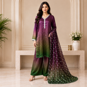 Plum Pakistani Silk Suit Canada