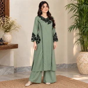Saga Green Dhanak Suit Canada