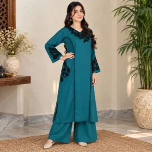 Teal Dhanak Pakistani Suits Canada