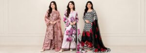 Printed Pakistani Silk Suits Designs