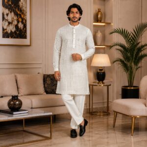 White Kurta Pajama For Wedding Party