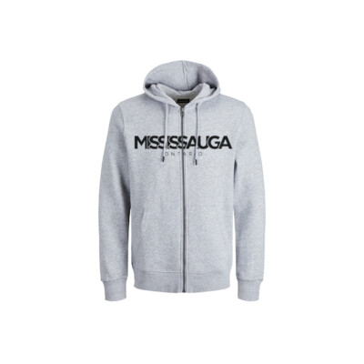 LIGHT GREY ZIPPER custom hoodies in mississauga