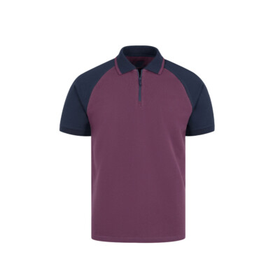 Maroon With Black Blank Polo T Shirts Toronto Wholesale.