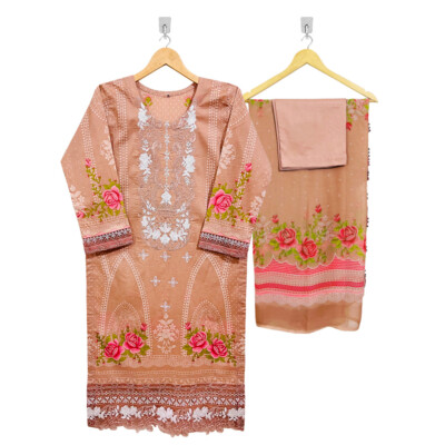 Dark Salmon 3pc women pakistani clothes new jersey