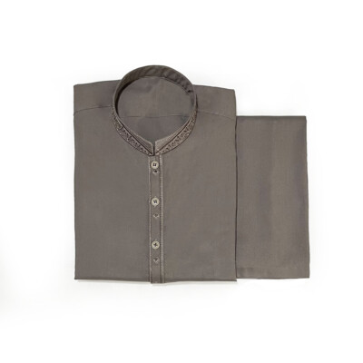 Grey Color Embroidered men pakistani clothes dallas
