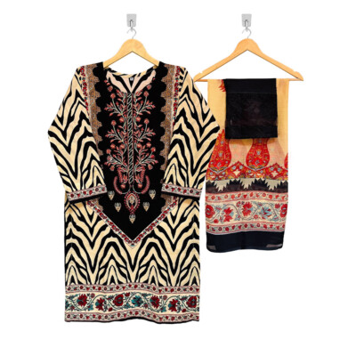 Ladies Brandy color new jersey pakistani clothes