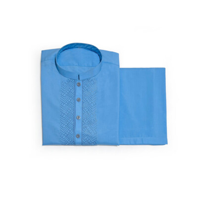 Sky Blue Embroidered men pakistani clothes dallas