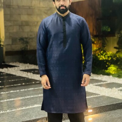 Blue Formal mens original pakistani suits wholesale