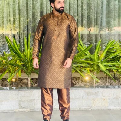 Brown Formal Mens original pakistani suits wholesale
