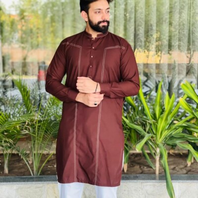 Brown mens Pakistani suits wholesalers in pakistan
