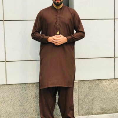 Dark brown mens pakistani salwar suit wholesale canada