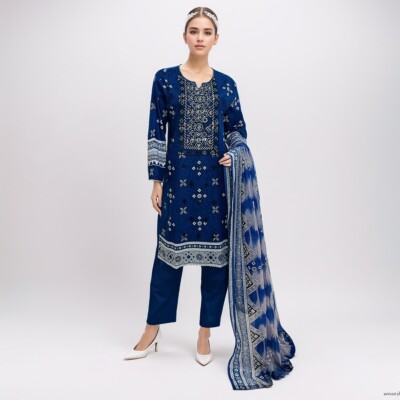 Navy embroidered 3pc Pakistani suits wholesalers in canada