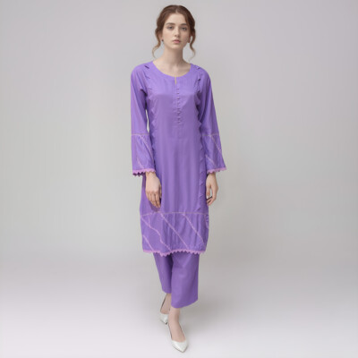 Dull Lavender women co ord set pakistan