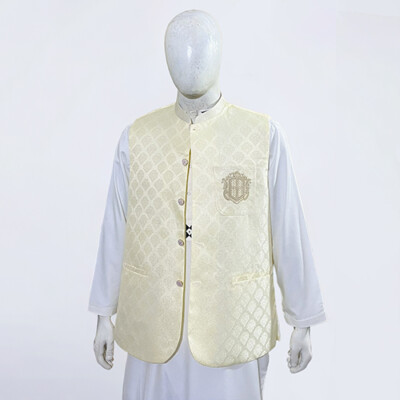 Chrome White Pakistani mens waistcoat canada
