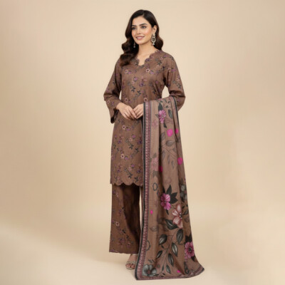 Brownish Wholesale Pakistani Lawn Salwar Kameez Canada
