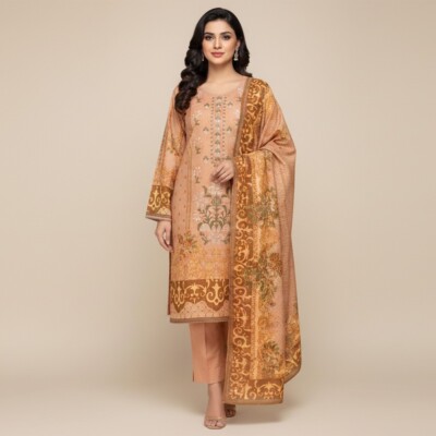 Reddish Orange Dhanak Dhanak Wholesale Pakistani Suits usa
