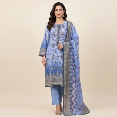 Tealish Blue Dhanak Wholesale Pakistani Suits usa