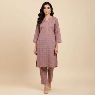 Light Mauve Poly cotton Wholesale Pakistani Salwar Kameez canada