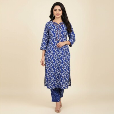 Navy blue Poly cotton Wholesale Pakistani Salwar Kameez canada