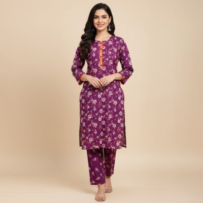 Purple Poly cotton Wholesale Pakistani Salwar Kameez canada