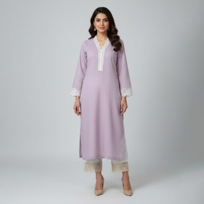 Lavender wholesale lawn embroidered suit canada