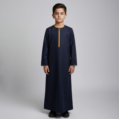 Black Designer kids wholesale thobe