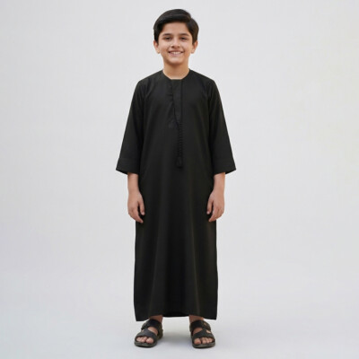 Black Omani kids wholesale thobe