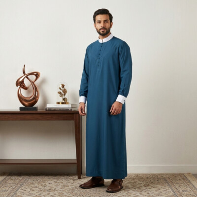 Designer Slate Blue Mens wholesale thobes