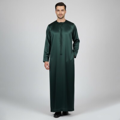 Green custom Men's Thobes Wholesale - USA & Canada