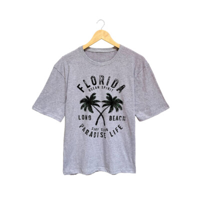 Light Grey Custom Design T-shirts Wholesale