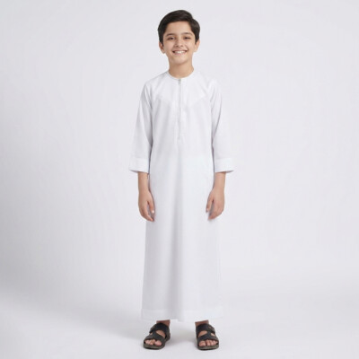 Omani Style White kids wholesale thobe