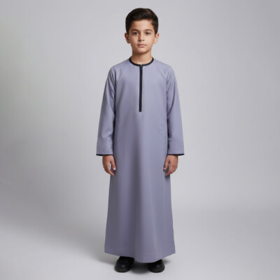 Premium Omani Light Blue kids wholesale thobe