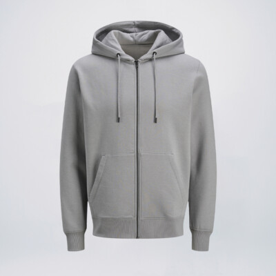 Rubber orange cotton wholesale zip up hoodies