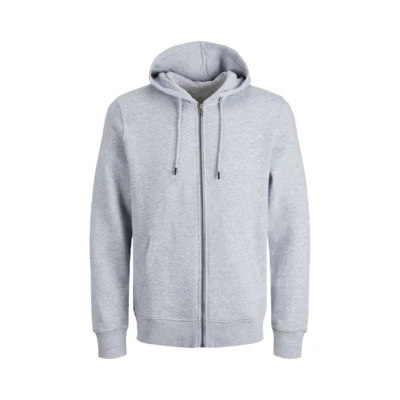 grey zipper 80% Cotton 20% Polyester Hoodies Wholesale