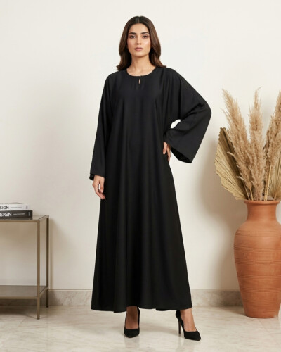Classic Jet Black Wholesale Abaya canada