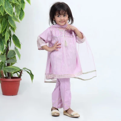 Elegant Lilac Girls Pakistani Suits