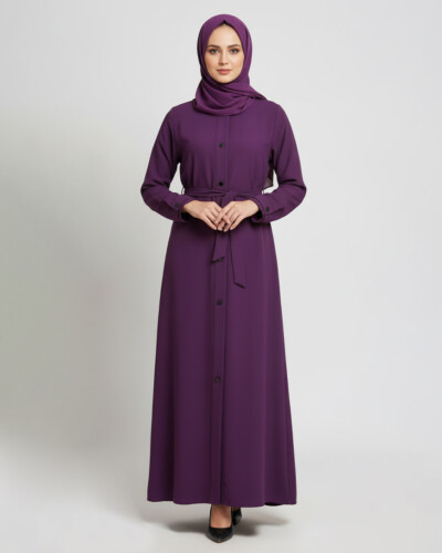 Purple embellished wholesale abya