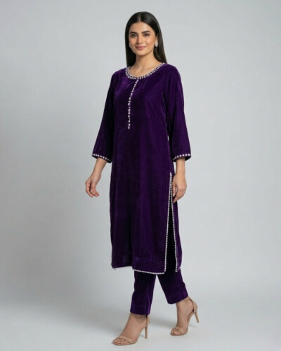 Royal purple wholesale velvet suit