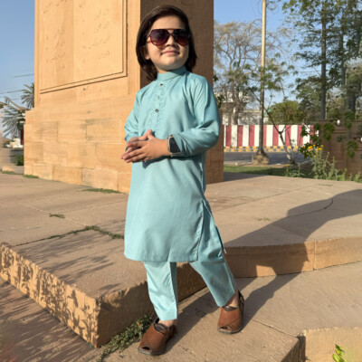 cyan Wholesale kids Pakistani Suits
