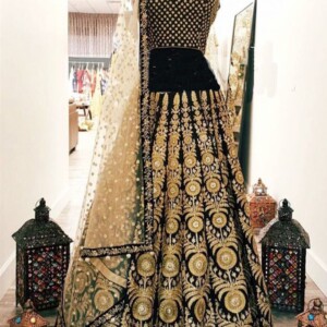Black walima Custom Pakistani Bridal Dresses