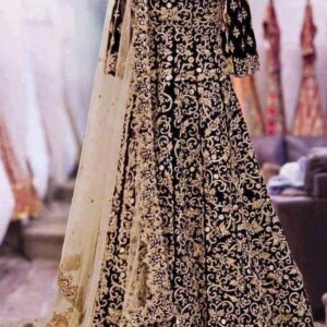 Bride-Black Custom Pakistani Bridal Dresses