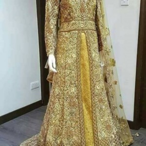 Gold Custom Pakistani Bridal Dresses