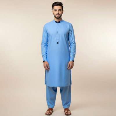 Blue Ready-fully stitched salwar suits wholesale