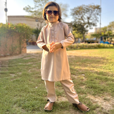 Light Pink Kids stitched salwar suits canada fully