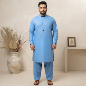 Sky blue Plus Size Salwar Kameez USA Supplier