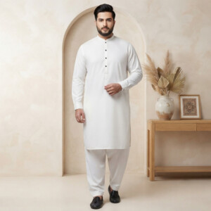 White Wholesale Plus Size Kameez Shalwar