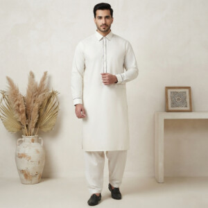 off-white Wholesale Plus Size Kameez Shalwar